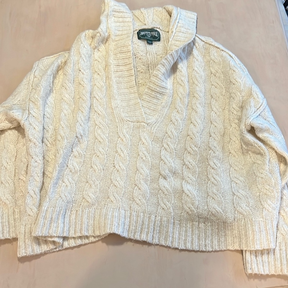 Cropped American Eagle Cardigan
